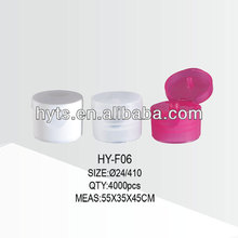 24/410 plastic tube flip top cap